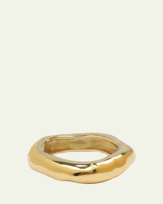Molten Wide Bangle Bracelet, Size Large